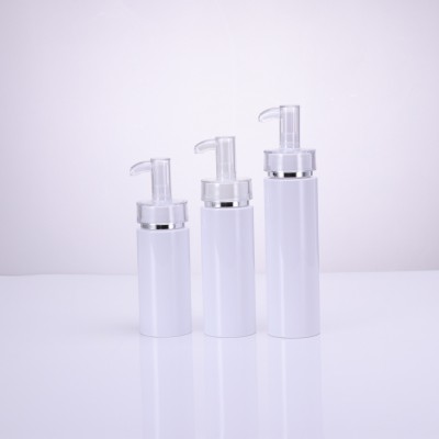 PET plastic material skin care lotion bottle with pump in stock