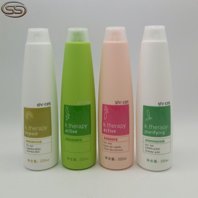 320 ml Customized HDPE Plastic Bottle For Shampoo And Hair Conditioner With  Flip Top Cap