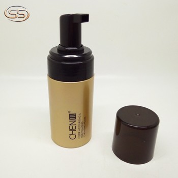 Cosmetic OEM gold PET foaming plastic bottle