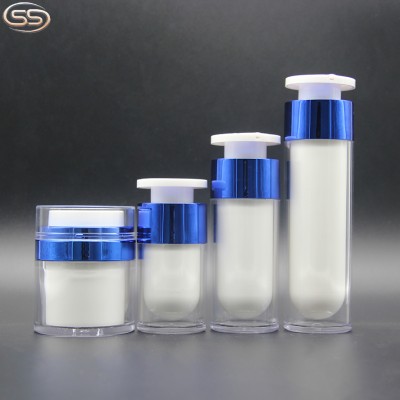 20ml 30ml 50ml Plastic Double Wall Airless Pump Bottle and 30g Airless Jar