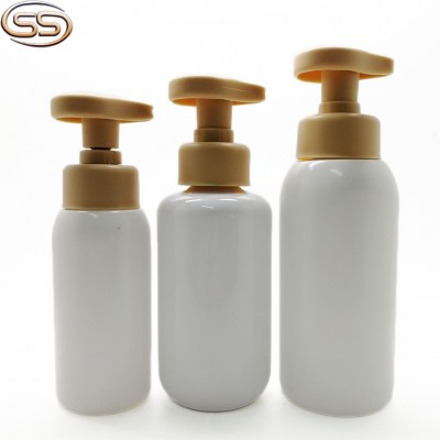 PE Plastic Material White 150ml Shampoo&Body Wash Bottle For Baby