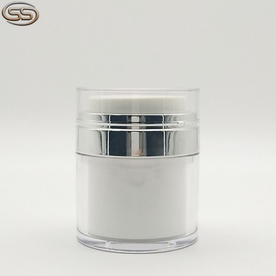 Luxury 50g Plastic Cosmetic Airless Cream Jar For Foundation