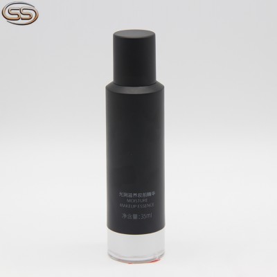 35ml black matt airless lotion bottle pump cosmetic bottle