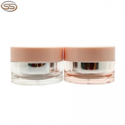 High quality 30g 50g cosmetic double wall acrylic cream jar with screw cap