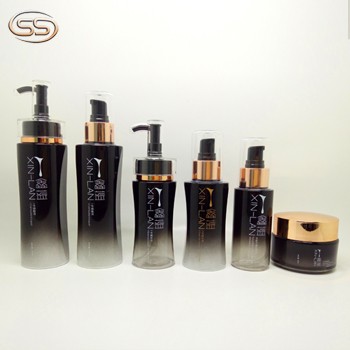 2019 new screen printing cosmetic packaging lotion pump bottle