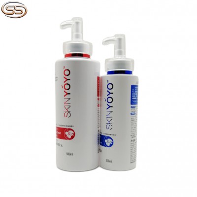 Cylinder Shape 300ml 500ml Plastic PET Shampoo Bottle with Lotion Pump